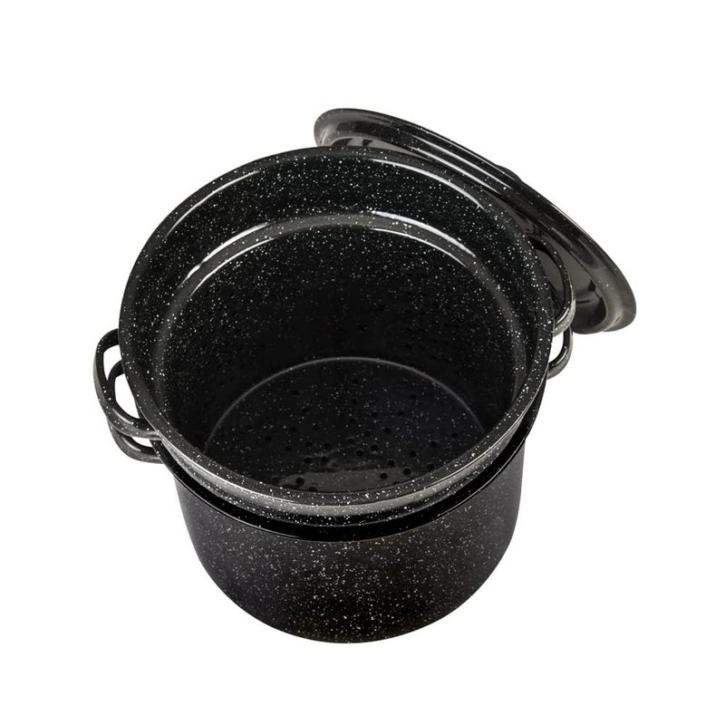 Granite Ware 7.5-Quart Stew Pot with Glass Coating - Chip-Resistant, Non-Porous, Naturally Non-Stick Steel Core Pot for Even Heat Distribution - Great for Stews, Sous Vide Cooking (Speckled Black) - Image 2